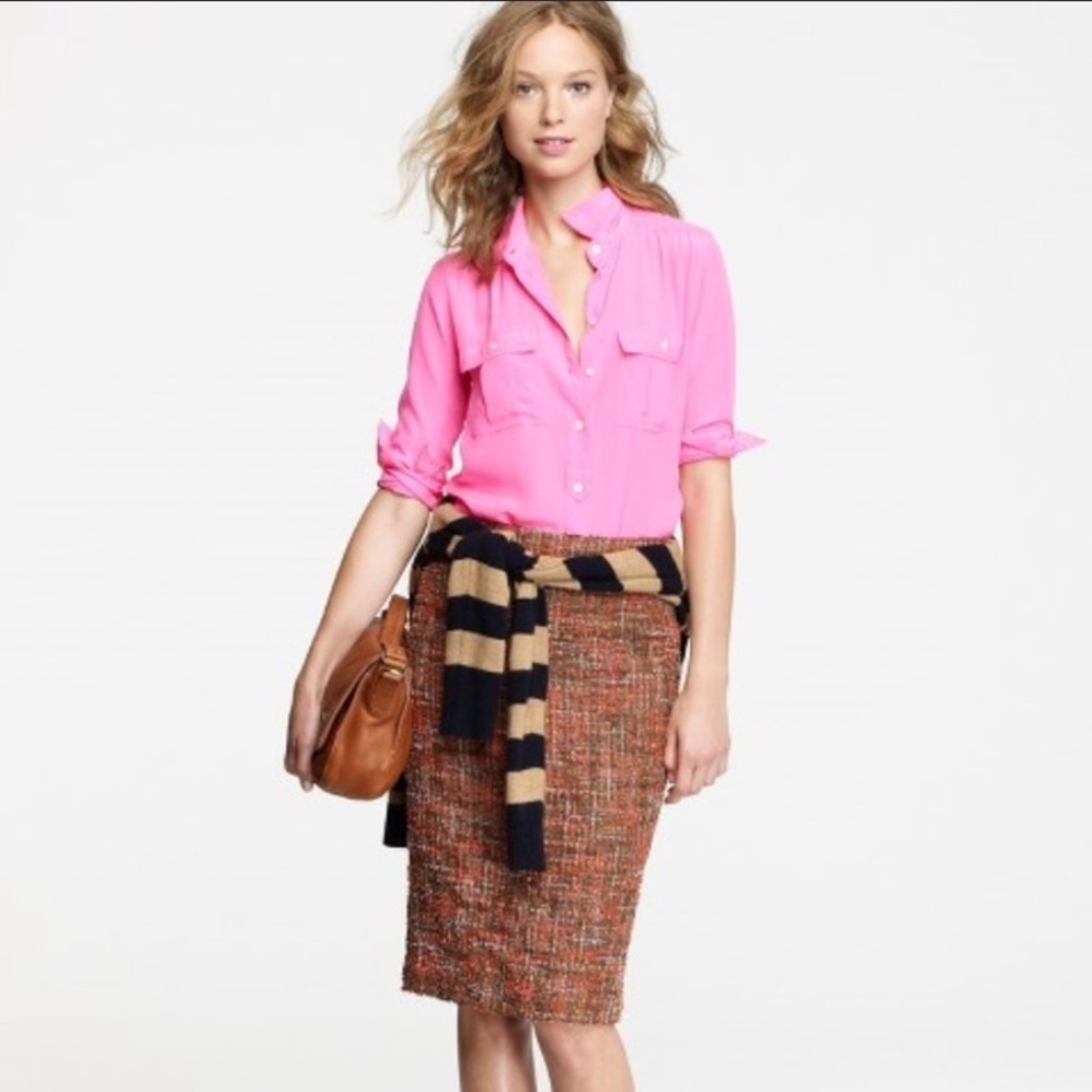 J. Crew size 4 Harvest Tweed Pencil Skirt Womens